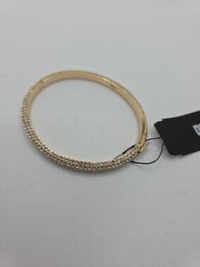 DKNY Ombre Pave Bangle Bracelet Gold Tone Cubic Zirconia